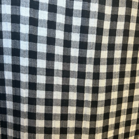 Talbots Black & White Gingham Dress Long Sleeve Embroidered Neckline Size XS NWT - Picture 5 of 9